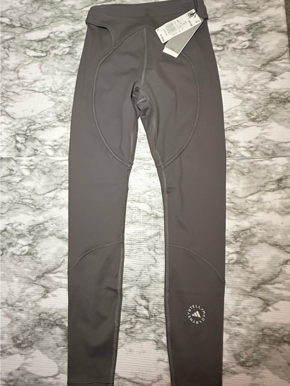 NWT Stella mccartney women’s adidas training tights charcoal size Small $120 - Picture 2 of 8